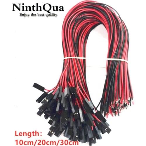 10pcs/lot 2Pin Dupont Cable 2 Pin Female Jumper Connector Wire 2P 10cm/20cm/30cm Length For 3D Printer