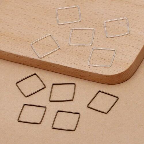 200 Pieces/Lot 14 mm Copper Square Ring Earring Components DIY Accessories For Jewelry Making