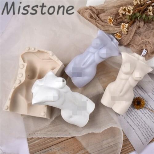 3D Art Lady Body Candle Crystal Epoxy Resin Mold Woman Aromatherapy Plaster Wax Silicone Mould DIY Crafts Decor Making Tool
