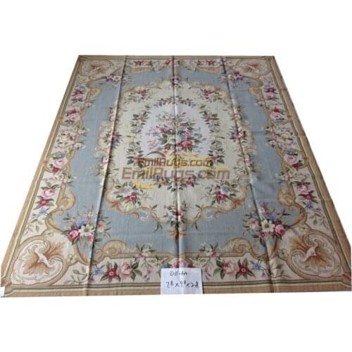 Aubussen Needle Point Oriental Area Rug Handmade Needlepoint Carpets For Living Room Pattern Handwoven Wool Carpets