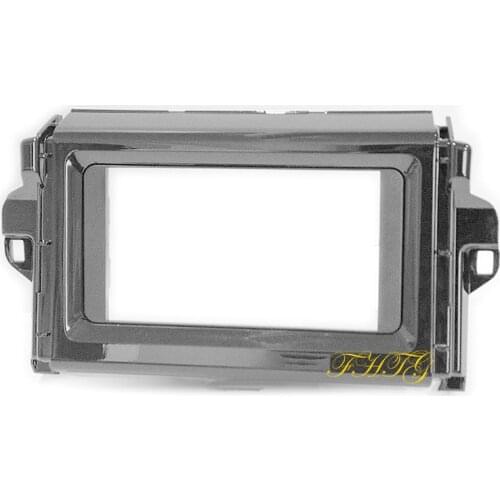 Car Radio Fascia is suitable for 2015 TOYOTA FORTUNER (UV BLACK), Double Din Car Audio Frame