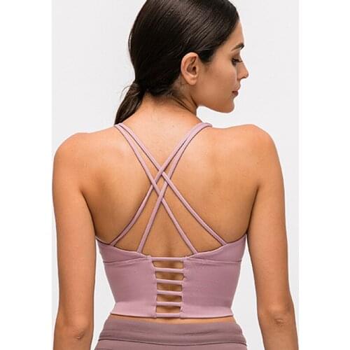 2020 Sports Bra Lady Cross back Sports Bras 4 Way Stretch Running Bras