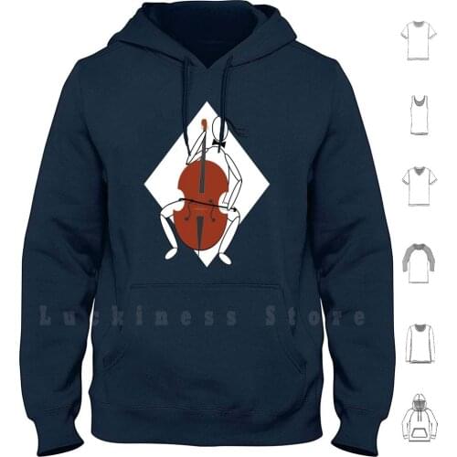 Celloish-From The Word Cello Meaning Between The Knees Hoodie Long Sleeve Cello Musical Instrument Orchestra Music