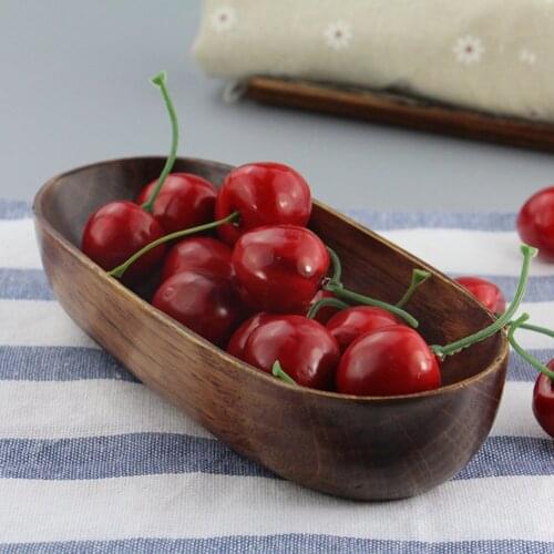 1Pc Wooden Dishes Bamboo Serving Tray Tea Cup Saucer Trays Fruit Plate Storage Pallet Decoration Japanese Food Rectangular Plate