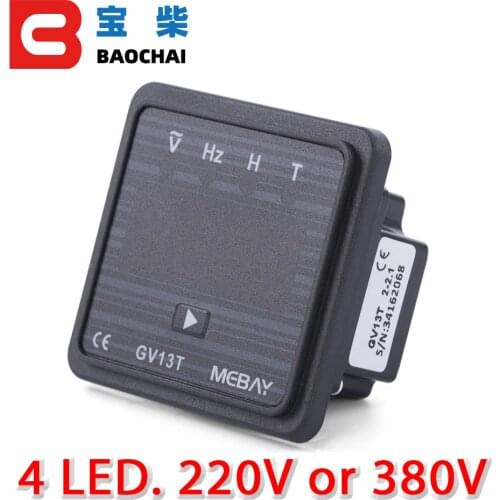 GV13T 220V AC Digital LED Display Generator Instrument voltage HZ Timer meter