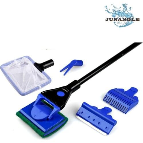 Fish Jar Cleaning Tool Cleaning Brush Aquarium Brush Long Handle Retractable Five-in-one Aquarium Accessories