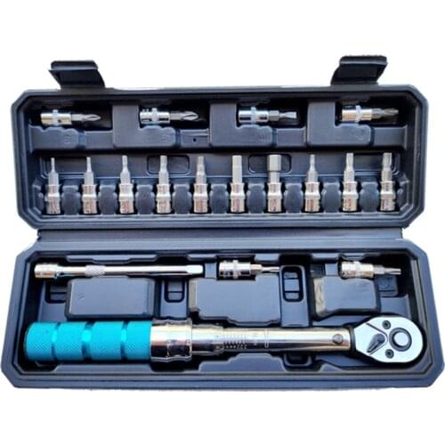 18pcs/set Bicycle Repair Tools Adjustable Ratchet Torque Wrench 2-15nm 2-20nm 23GB