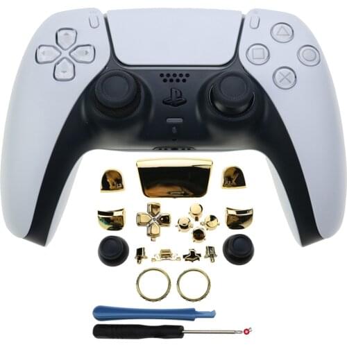 JCD Gamepad Replacement Button For PS5 Controller Button Gamepad Shell Replacement Parts Set & Cross Screwdriver Tool