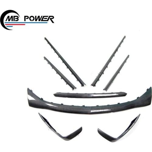 S class w222 S63 carbon finber body kit for S63 S65 carbon finber front lip side skirt front bumper canard rear middle parts