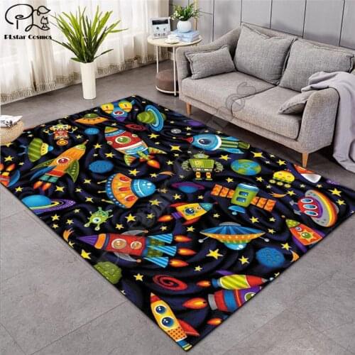 Crawling mat Fantasy fairy Cartoon Kids Play Mat Board Game mat map Large Carpet for Living Room Cartoon Planet Rugs Maze -3