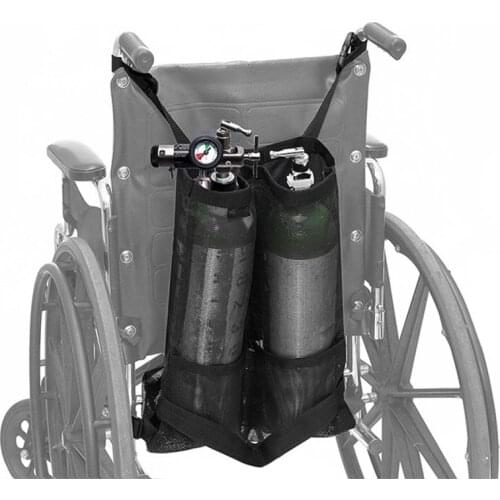 Wheelchair Oxygen Cylinder Bag - O2 Tank Carrier Backpack Holder For"D" And"E" Cylinders Bottle, Dual Compartment Bag