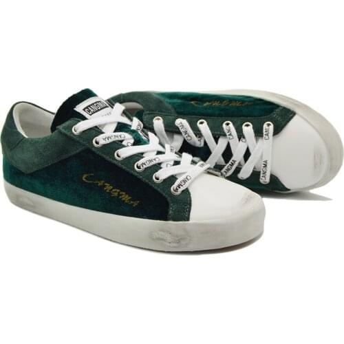 CANGMA Luxury Brand Sneaker Men Casual Shoes Man Lace-Up Green Cow Suede Designer Male Vulcanized Shoes 2021