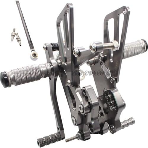 Motorcycle Adjustable Rearsets Foot Pegs Footrest for KAWASAKI ZX10R 2004-2005