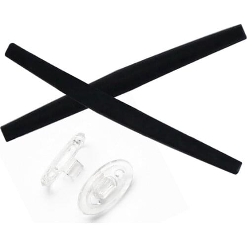 PapaViva Rubber Kit Replacement Black Earsocks & Clear Nose Pads for Authentic Whisker Sunglasses Frame