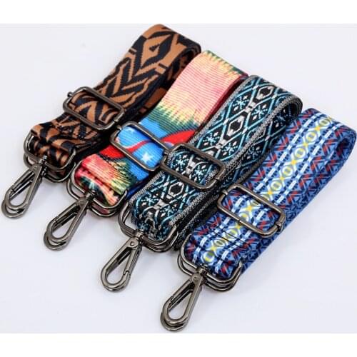New Rainbow Bag Handles Accessories Women Shoulder Straps Female Guitar Strap Female Strap You Bag Straps Nylon The Listing