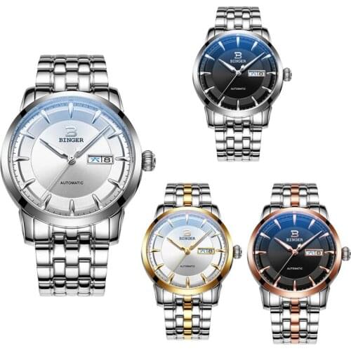 Genuine Watch BINGER5067 Mechanical Fashionable Crystal Mens Watch 2020 luxury new style