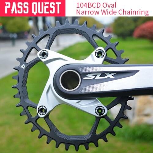 PASS QUEST 104BCD MTB Oval Narrow Wide Chainring/Chain Ring 32T-48T Bike Bicycle Chainwheel/Chain Wheel deore Crankset