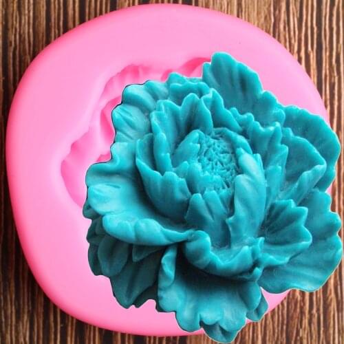 Peony Flower Silicone Molds DIY Wedding Fondant Cake Decorating Tools Candy Chocolate Gumpaste Mould Polymer Clay Soap Moulds