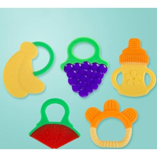 Baby Fruit Teether Nipple Safety Silicone Teethers Newborn Teething Sleeping Toys Infant Dental Care Toothbrush Nursing Gifts