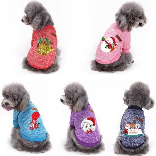 Christmas Winter Puppy Dog Costume Warm Fleece Dog Clothes Vest Pet Dog Jacket Coat Puppy Christmas Clothing Hoodies For Dogs