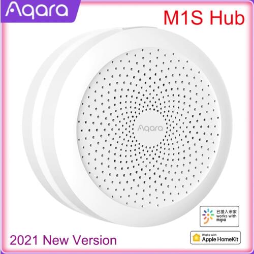 2021 Aqara M1S Hub Gateway with RGB LED Night Light Zigbee 3.0 APP Remote Control Smart Home Work with Mijia APP Apple HomeKit