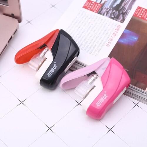 No Staples Nail Free Stapler Mini Cute Paper Book Binding Stapling Machine Stapleless Staplers Stationery Office Supplies