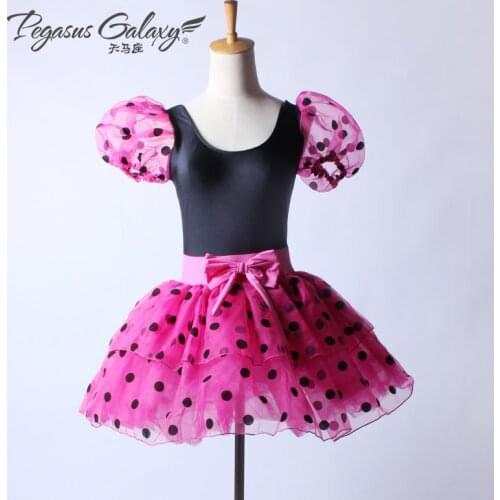 New Style Dancing Dress Girls Ballet Tutu Suit Kids Short Sleeve Ballet Dance Suit Pengpeng Dance Stage Assembly Suit B-6368