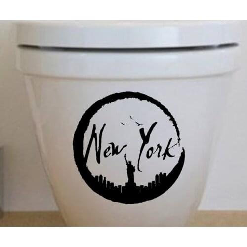 NEW YORK City Fashion Home Decor Bathroom Vinyl Wall Decal Toilet Sticker 6WS0053