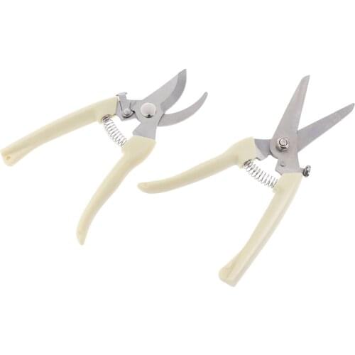 17cm Pruner Tree Cutter Gardening Pruning Shear Scissor Stainless Steel Cutting Tools Set Home Tools Anti-slip