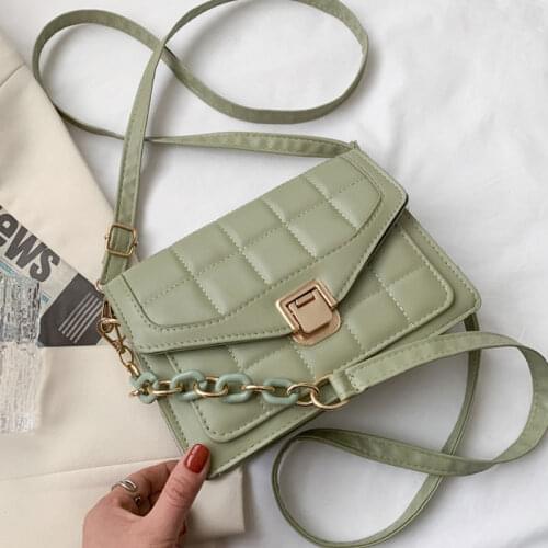2021 Spring Handbags For Women High Quality Pu Leather Ladies Shoulder Bag Chain Female Crossbody Bag And Square Purses