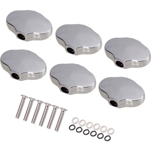 6pcs Zinc Alloy Guitar Tuning Peg Knobs Keys Tuners Machine Heads Knobs with Screw Kit for Acoustic Electric Folk Guitars