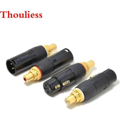 Thouliess 2pcs HIFI Audio RCA Female to 3Pin XLR Balanced Male Female Splitter Audio Adapter Connectors Microphone Mixer Speaker