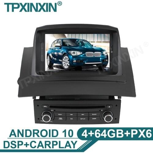 For Renault Megane 2 Fluence 2002-2008 Android 10 Carplay Radio Player Car GPS Navigation Head Unit Car Stereo DVD WIFI DSP BT