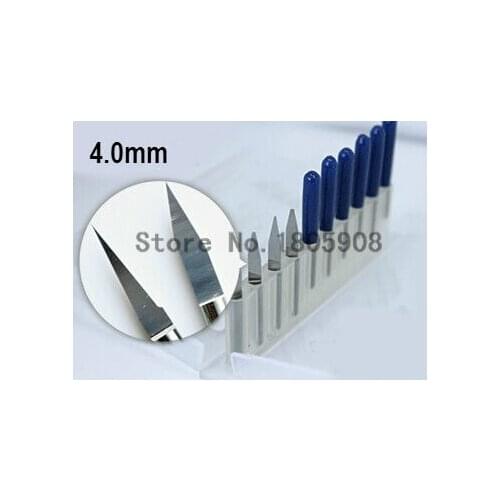 Free Shipping 10PCS 4mm 20 Degree 0.3MM End mill Carbide PCB CNC Engraving Bits ,Engrave Wood Acrylic PVC Metal tool