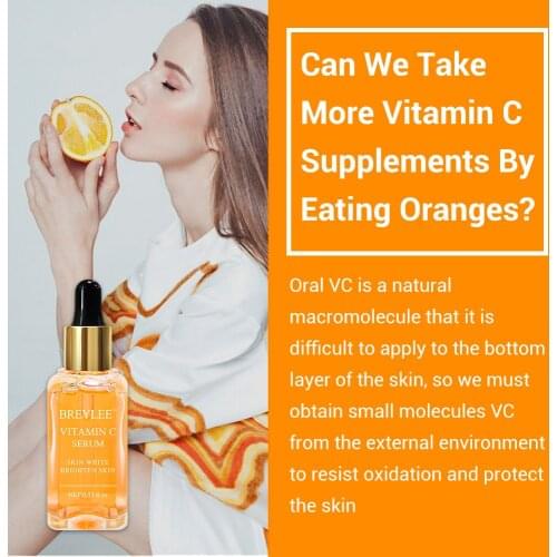 BREYLEE Anti-aging Whitening Serum Skin Care Brightening Facial Skin Fading Dark Spots Freckles Natural Vitamin C Serum 15ml