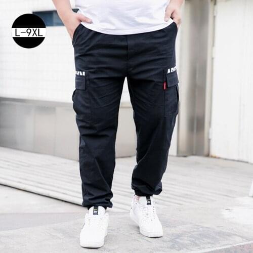 Cargo Pants Men Oversize Nine-point Pants Tide Brand Spring and Summer New Wild Loose Harem Pants Men 9XL Trousers