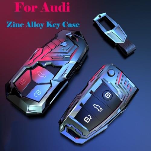 Zinc Alloy Car Key Cover Case Shell For Audi A6 A5 Q7 S4 S5 A4 B9 Q7 A4L 4m TT TTS RS 8S 2016 2017 2018 Accessories