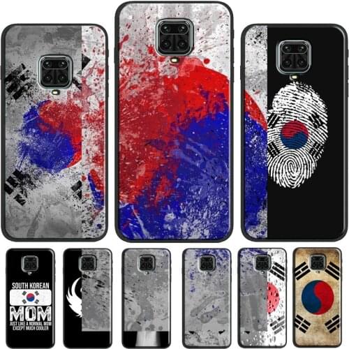 South Korea Flag Case For Xiaomi Redmi Note 8 9 Pro Note 9S 8T 9 9C 9A 9T Cover For Redmi Note 10 Pro Shell