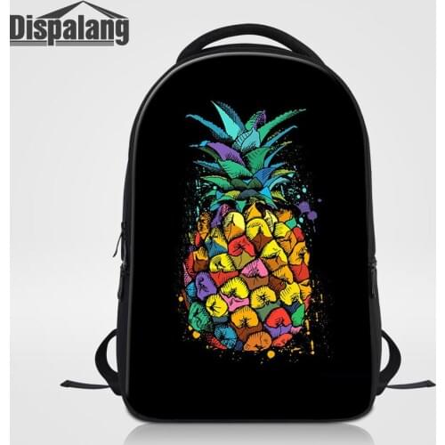 Dispalang 14 Inch Laptop Backpack For Women Unique Fruit Pineapple School Bags Rucksack For Teenage Girls Female Bagpacks Rugtas