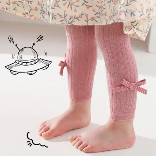 Newborn Baby girls Tights Cute Bow Stripe Toddler Pants Warmer Cotton Infant kids Cropped Trousers Spring Autumn Child Leggings