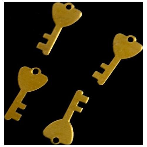 20 love single hole geometric shape earrings pendant key shape bracelet necklace pendant fashion charm jewelry accessories