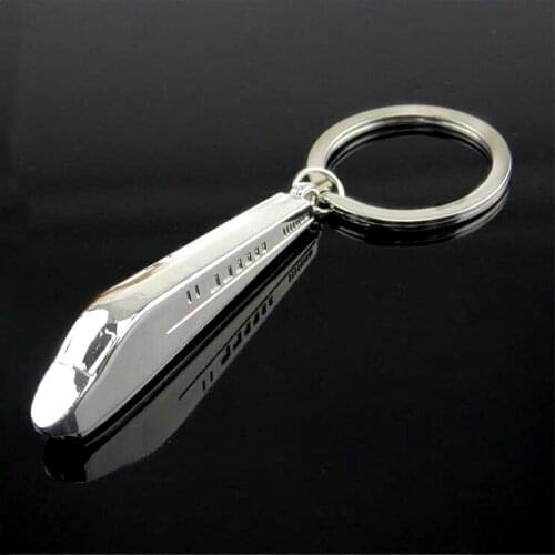 Hot Selling Diy Handmade Keychain Stainless Steel Matel Keyring Train Chaveiro Bullet Train Brelok New Design Jewelry Car Chain