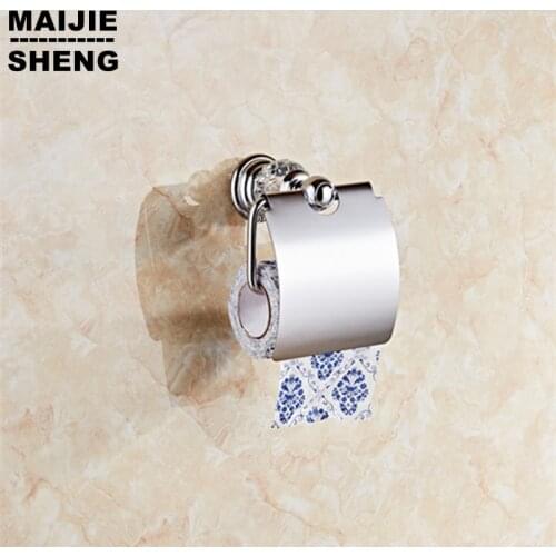 Chrome crystal paper holder Toilet Paper rack Holder,Roll Holder,Tissue Holder,Solid Brass Chrome Finished
