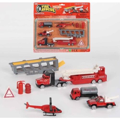 Mini Alloy Engineering Car Tractor Toy Helicopter Dump Truck Classic Model Vehicle Educational Toys for Boys Children HC0069