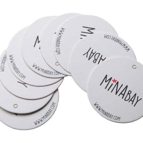 Customized Kraft Paper Labels For Personalized Logo Round Kraft Hang Tag For Clothing Custom Price Lists Tags For Clothes