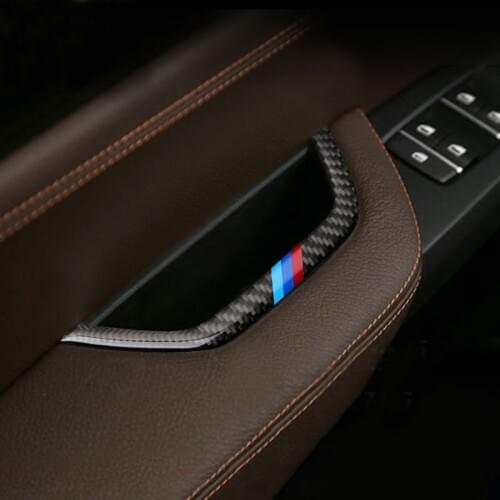 Carbon Fiber Door Handle Bowl Armrest Storage Box Cover Trim For BMW X3 X4 F25 F26 2011 2012 2013 2014 2015 2016 2017