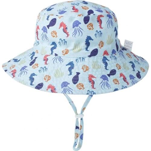 Good-looking Fisherman Hat Animal Pattern Sun Protection Skin Friendly Kids Bucket Hat Comfortable to wear for Outdoor