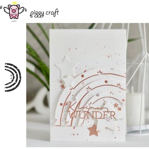 Piggy Craft metal cutting dies cut die mold Star Rainbow Strip Scrapbook paper craft knife mould blade punch stencils dies