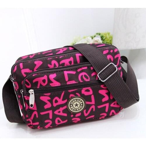 2021 Multi Layer Messenger Bag Women New Korean Canvas Bag Middle Aged Woman Mother Crossbody Bag Nylon Oxford Shoudler Bag