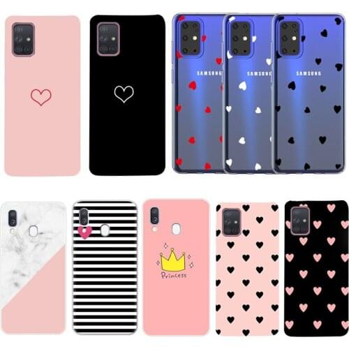 Soft Flower Case For Capa Samsung Galaxy A71 A51 S20 Ultra S10 E Plus A50 A50S A30 A20 A70 A7 2018 Slim Silicone Cartoon Cover